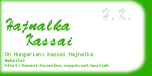 hajnalka kassai business card